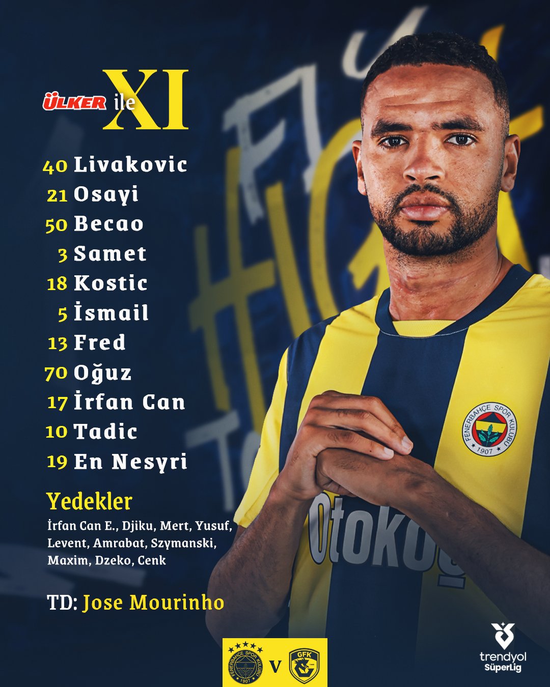 fenerbahce ilk 11ler